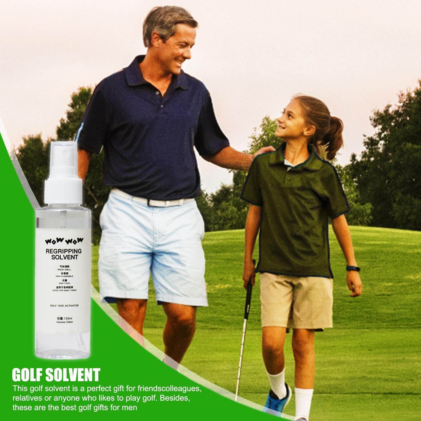 Solvente per impugnatura da golf, soluzione per presa da golf, soluzione per presa da golf, non infiammabile e inodore, soluzione solvente efficace per una facile rimozione e riparazione di