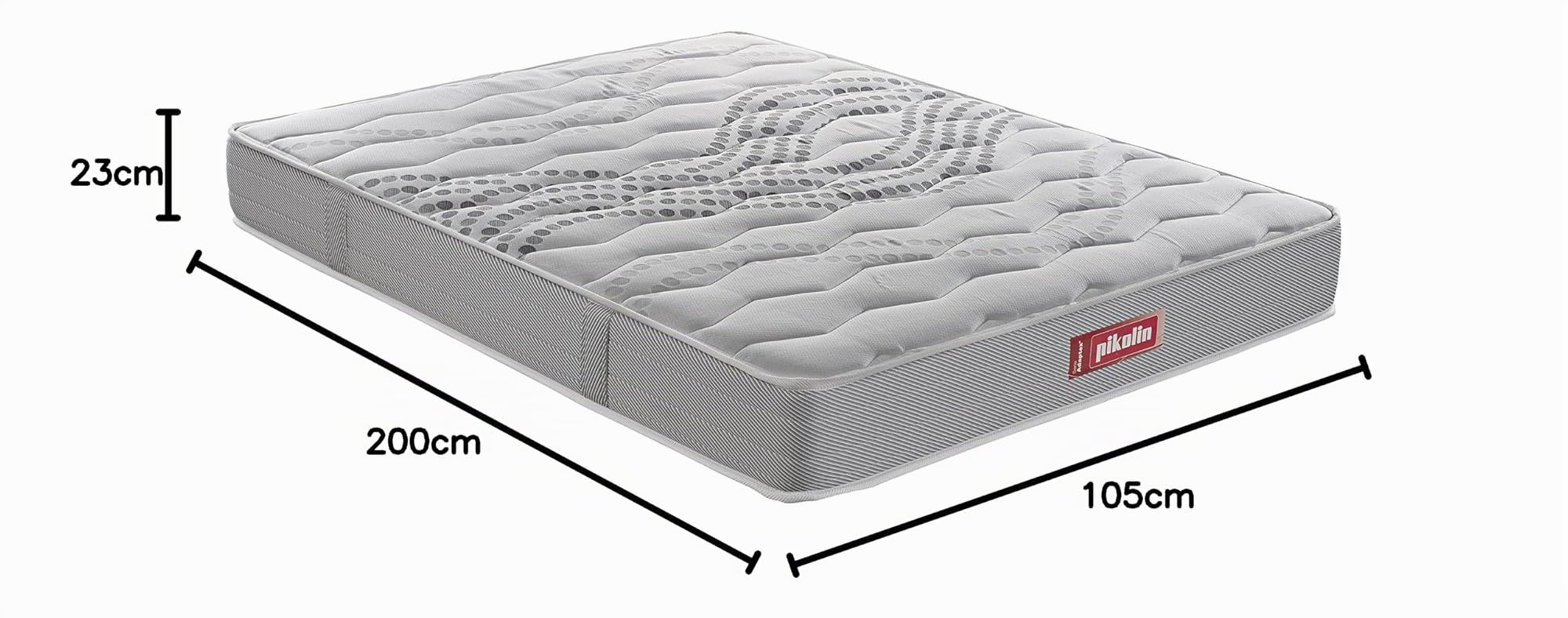 PIKOLIN I Colchón Petit HR Juvenil 105 x 200 cm I Espuma HR Confortcel Viscoelástico I Correcto Descanso y Crecimiento I Protección Higiénica Triple Barrera I 23 cm Alto I Servicio Entrega Premium