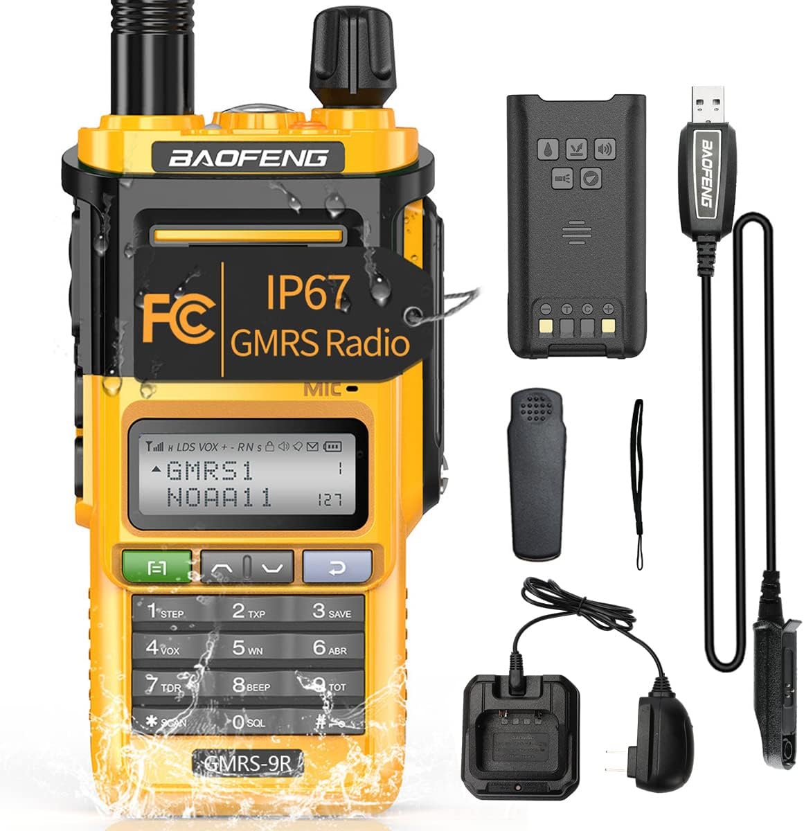 GMRS Radio Baofeng GMRS9R Waterproof IP67 Two Way Radios