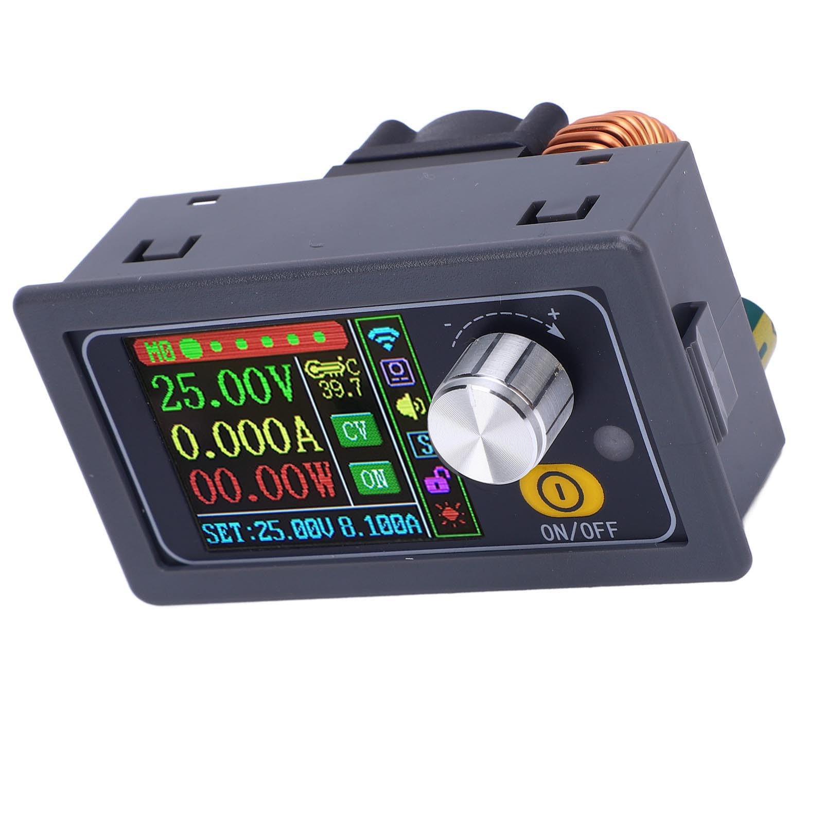 BRRNOO Boost-Wandler, Gleichspannungsregler mit DC6-55V-Eingang, DC0-50V-Ausgang, Maximal 400 W, Einstellbarer Spannungsregler, DC-Boost-Wandler für Digitalen Gleichspannungswandler