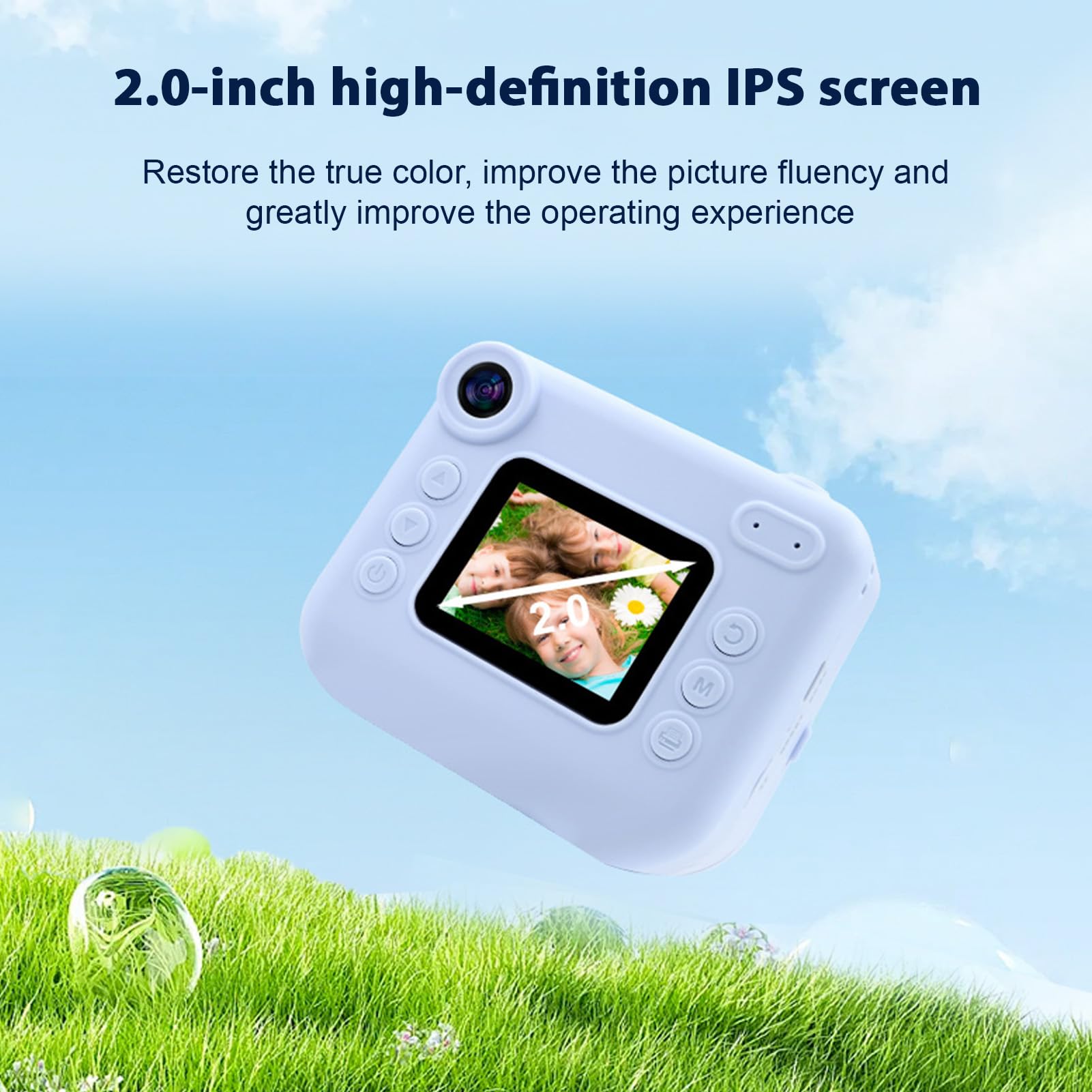 Fabater Sofortbildkamera mit Videoaufzeichnung und MP3-Player (Blue)