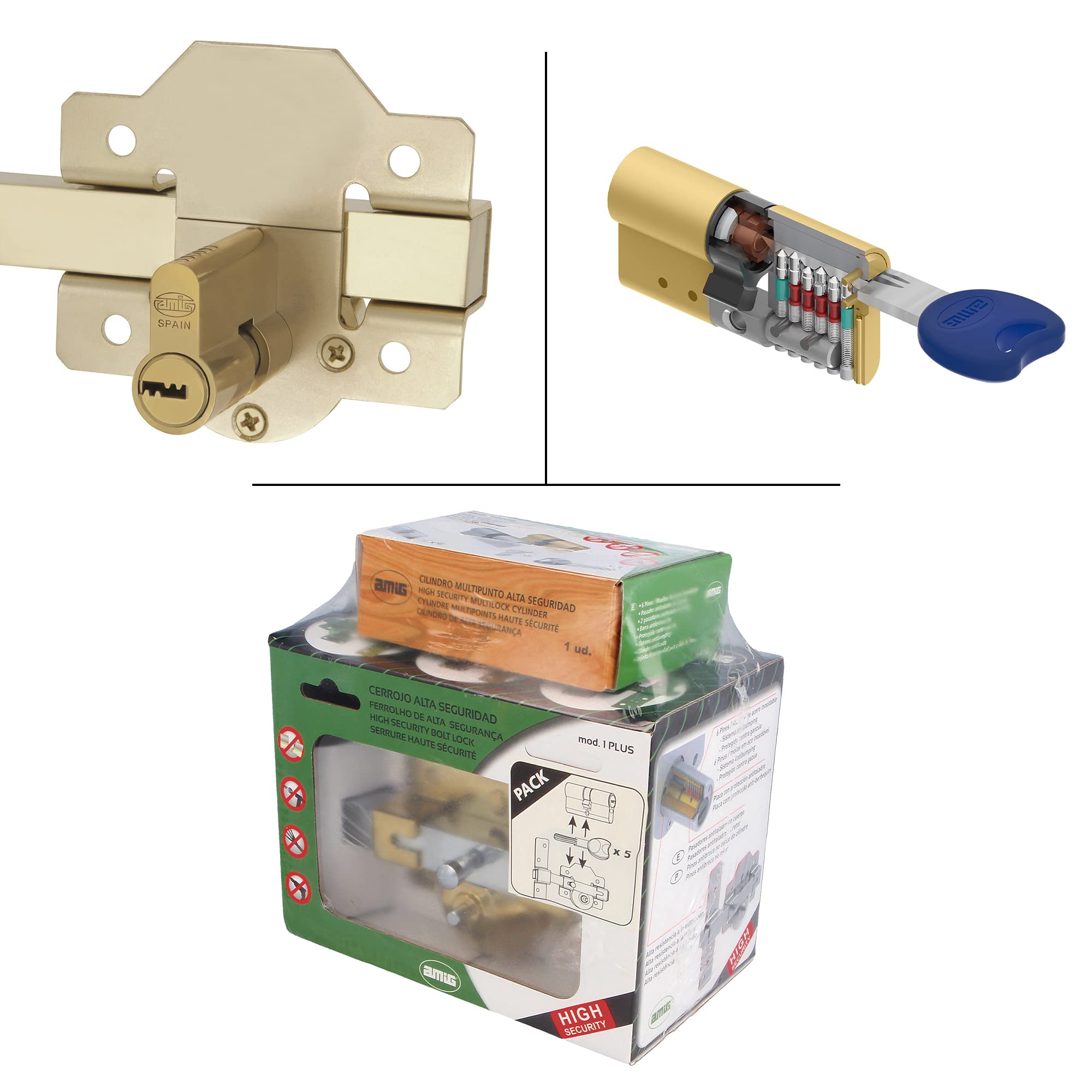 Bocchette Per Serrature Europrofilo AMIG - &Oslash; 59 Mm - Acciaio Cromato - Argento