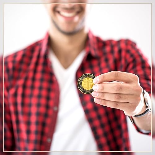 Miniatura 6 de Tondiamo 24 piezas Poner en toda la armadura de Dios, recuerdos de oración, regalo conmemorativo, redondo, dorado, regalo mental para iglesia