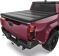 Vista 21 de oEdRo Cubierta Tonneau suave de triple pliegue para caja de camioneta en la parte superior compatible con Toyota Tacoma 2016-2023 con cama de 6