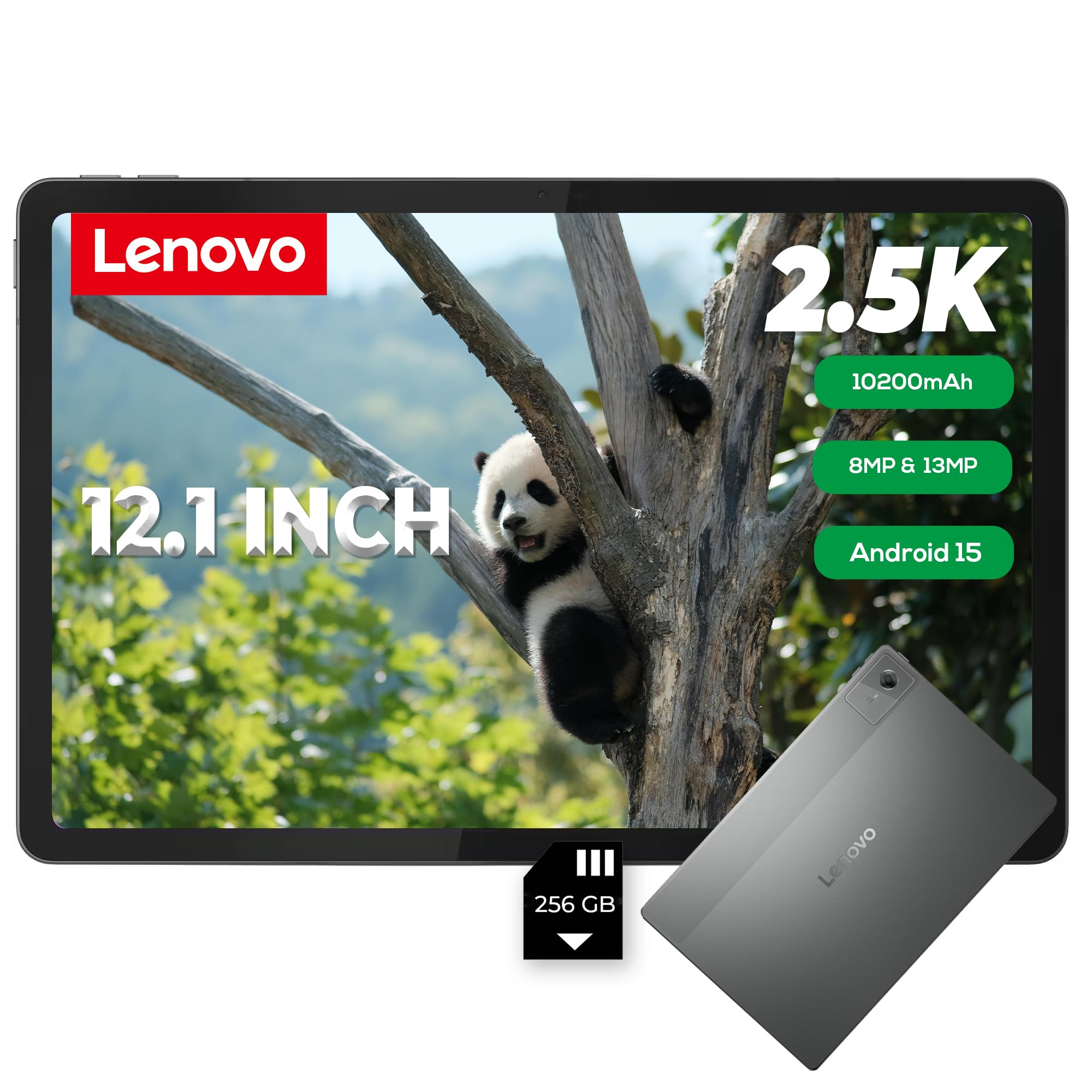 Idea-Tab-Plus 12.1-inch 2.5K Tablet - Android 15, WiFi, Long Battery