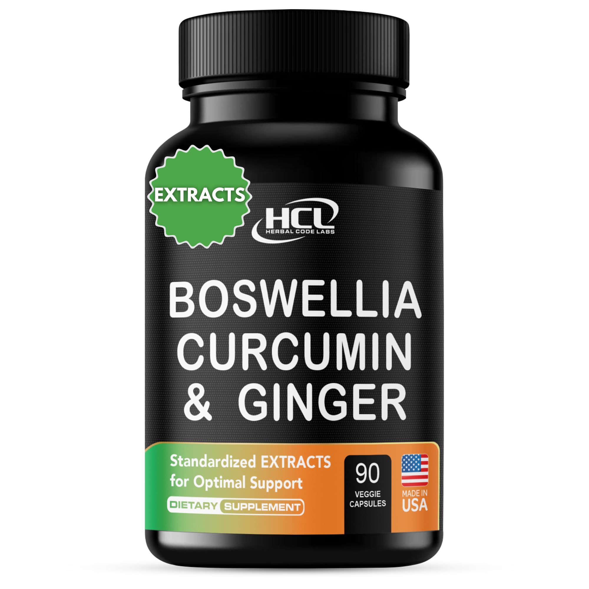 Boswellia Curcumin Ginger Extracts Supplement – Strong 95% Curcuminoids Natural Support Pills for Mobility & Flexibility – Extra Strength Boswelia with Turmeric Curcumin Organic Ginger Supplement