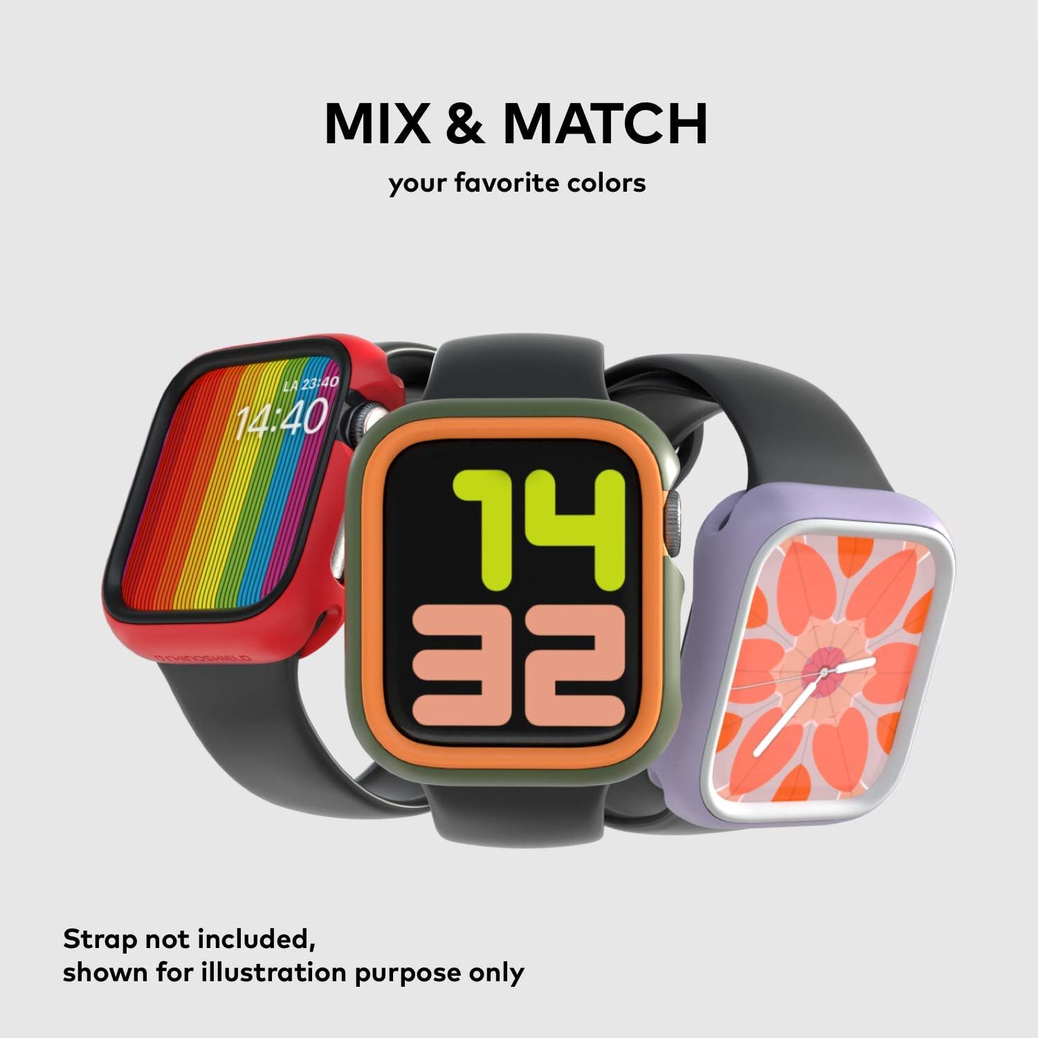 RhinoShield Bumper Case Compatible with Apple Watch Series 3/2 / 1 - [42mm] | Slim Protective Cover, Lightweight and Shock Absorbent - White