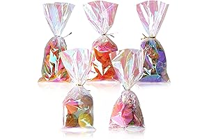 QTOP Iridescent Holographic Cellophane Treat Bags in a Flash