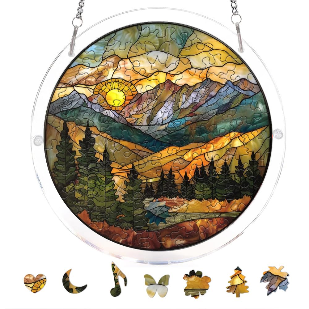 Acrylic Jigsaw Puzzle Suncatcher - Stained Glass Decor -19 Acrylic Jigsaw Puzzle Suncatcher - Stained Glass Decor -19