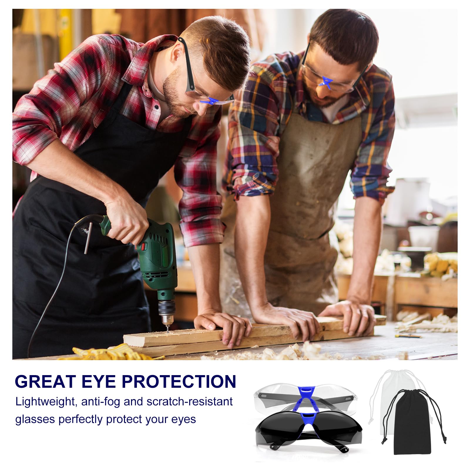 Orejeras de protección para los oídos, protección para los oídos, gafas de seguridad para armas, tapones para los oídos viene con funda protectora
