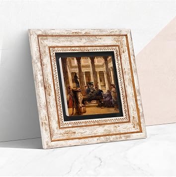 Pinecone Stone Bir Roma Sanat Aşığı Antik Roma Serisi Taş Duvar Tablosu - Çerçeveli Taş Tablo - Dekoratif Duvar Sanatı - Modern Ev ve Ofis Duvar Dekoru T1-42