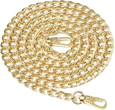 Set 4 Catene Per Borse In Metallo Dorato - 40/60/100/120cm - Accessori Moda Sostituibili Per Borsette - Foto 2