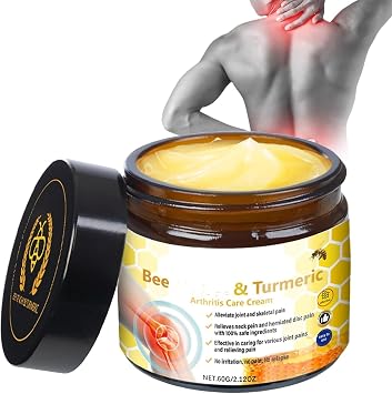 Bee & Turmeric Arthritis Treatment Cream, Joint Cream for Back, Neck, Hands, Knees, 60g (1)