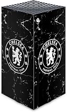 Head Case Designs Officially Licensed Chelsea Football Club Black Marble Mixed Logo Matte Vinyl Sticker Gaming Skin Case Cover Compatible with Xbox Series X Console
