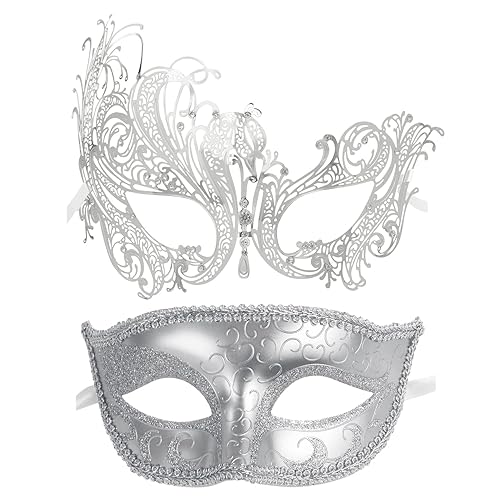 Coddsmz Couple Mask Half Venetian Masquerade Ball Mask Mardi Gras