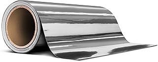 VViViD Gloss Silver Chrome Air-Release Vinyl Adhesive Tape Roll (6 Inch x 25ft)