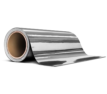 VViViD Gloss Silver Chrome Air-Release Vinyl Adhesive Tape Roll 6 Inch x 25ft