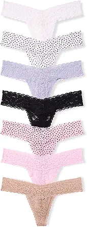Victoria's Secret Women's Lacie Thong Panties, 7-Pack