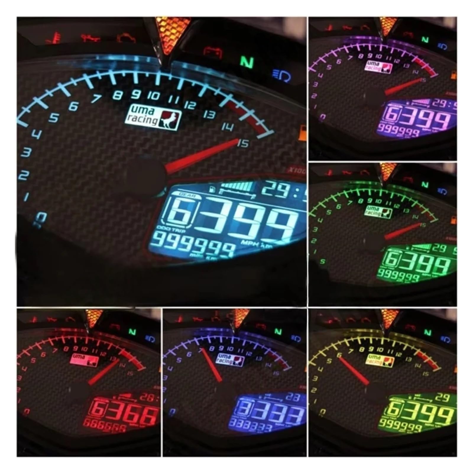Tacómetro Digital para Motocicleta, Odómetro Y Velocímetro para Ya&maha 135 LC V1/Jupiter MX Sniper, Medidor UMA Velocímetro Tacómetro