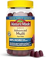 Nature Made Advanced Multivitamin Gummies for Men: Magnesium Citrate, Calcium & All 8 B Vitamins - 90 Mixed Berry Gummies, 30-Day Supply