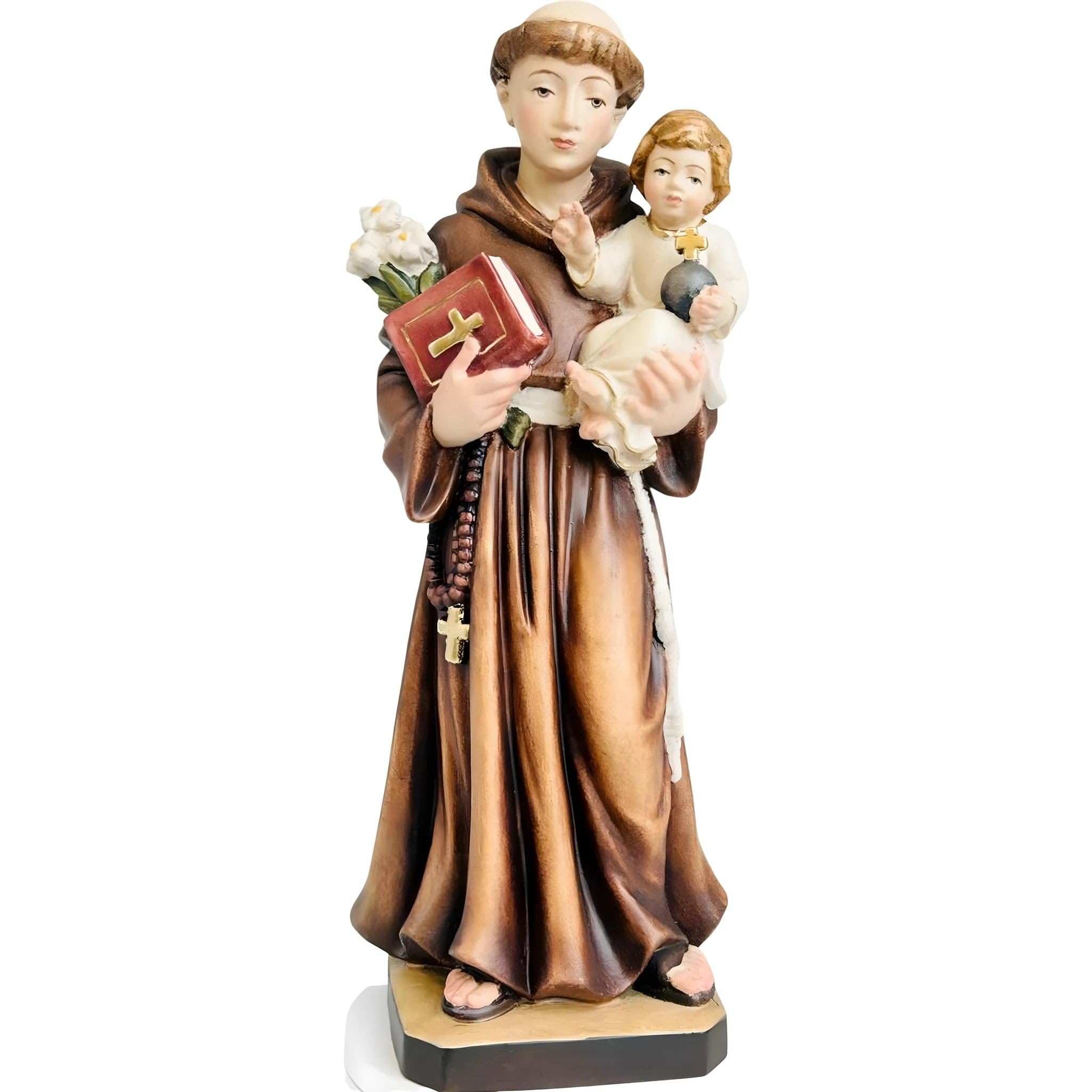 Carved Maple Wood Saint Anthony Statue - Dolfi