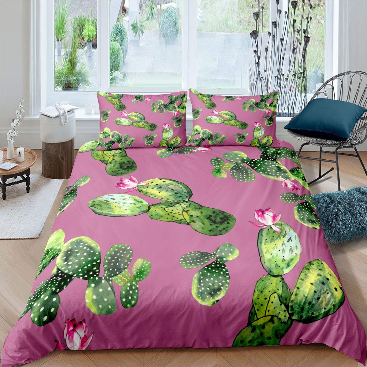 Parure de lit motif floral haut de gamme lit king size