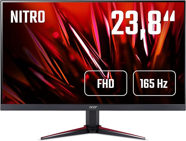 Acer Nitro VG240YSbmiipx 24 Inch Full HD Gaming Monitor (IPS Panel, FreeSync, 165 Hz (OC), 2 ms, DP, HDMI, Black)