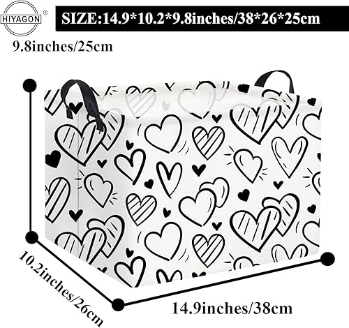 Miniatura 33 de HIYAGON Cesta de almacenamiento para niños, cesta de regalo para bebé, cesta de regalo, cesta organizadora de juguetes lindos, caja rectangular