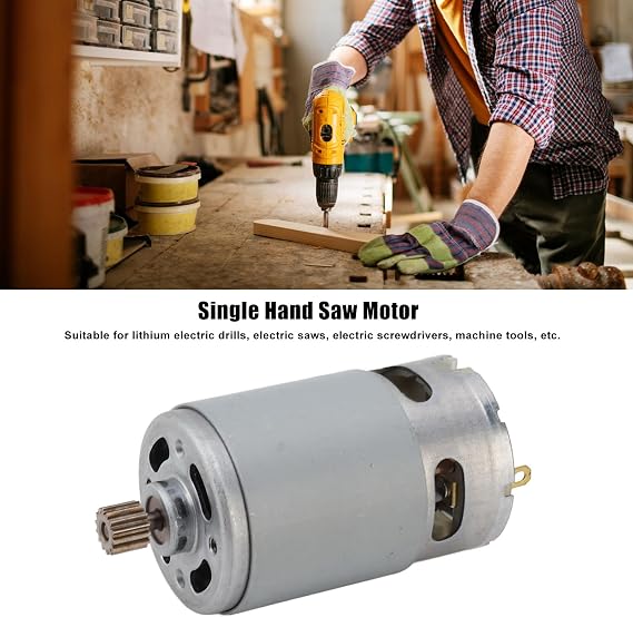 Gavigain Single Hand Saw 550 Motor,21V 14 Teeth 18000rpm Electric Saw Motor for Lithium Electric Drills Electric Screwdrivers Machine Tools