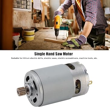 Gavigain Single Hand Saw 550 Motor,21V 14 Teeth 18000rpm Electric Saw Motor for Lithium Electric Drills Electric Screwdrivers Machine Tools