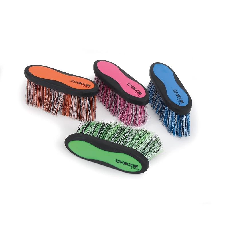 Escova Dandy para Cavalos com Cerdas Longas Shires Ezi-Groom Grip (Orange)