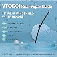 Vista 38 de VTOGOI - Limpiaparabrisas de caucho natural con gancho en J, de 21 + 20 pulgadas, para todas las estaciones (paquete de 2)