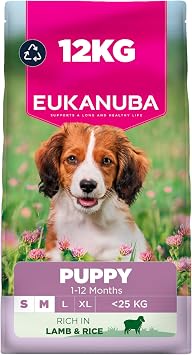 Eukanuba Lamb & Rice - Complete Dry Puppy Food - For Small & Medium Breed Dogs 12KG