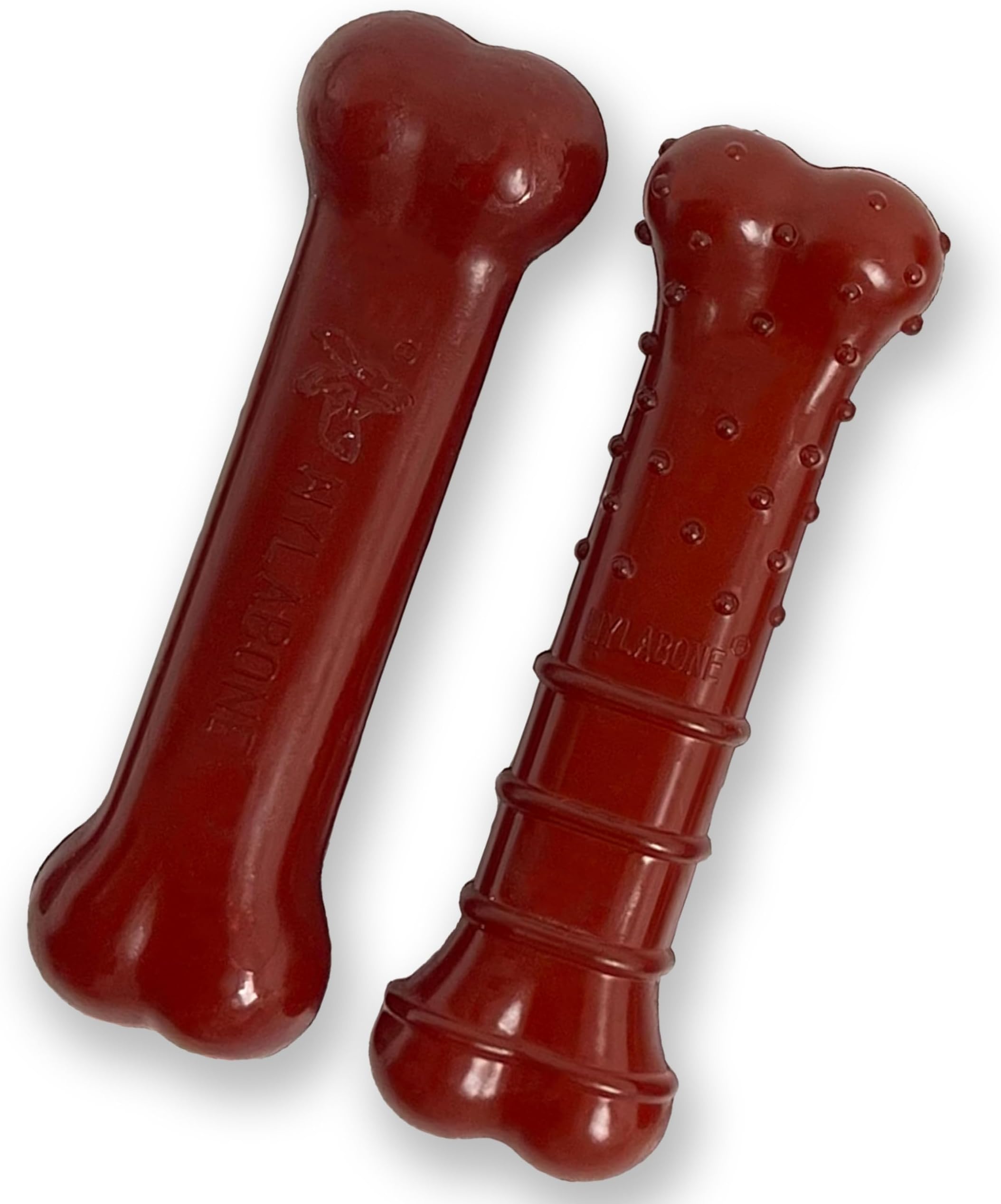 Original & Textured Bone Power Chew Toy for Dogs, Durable & Tough Dog Toys for Aggressive Chewers, Basted Blast Bacon and Steak Flavor, Small Dogs - Up to 25 lbs, 2 Pack