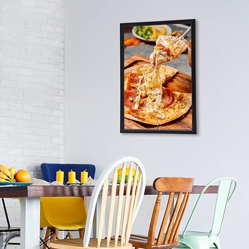 Miniatura 8 de Marco de póster de película LED, marco de fotos LED, soporte para letreros de montaje en pared, marco negro para exposiciones, anuncios, carteles,