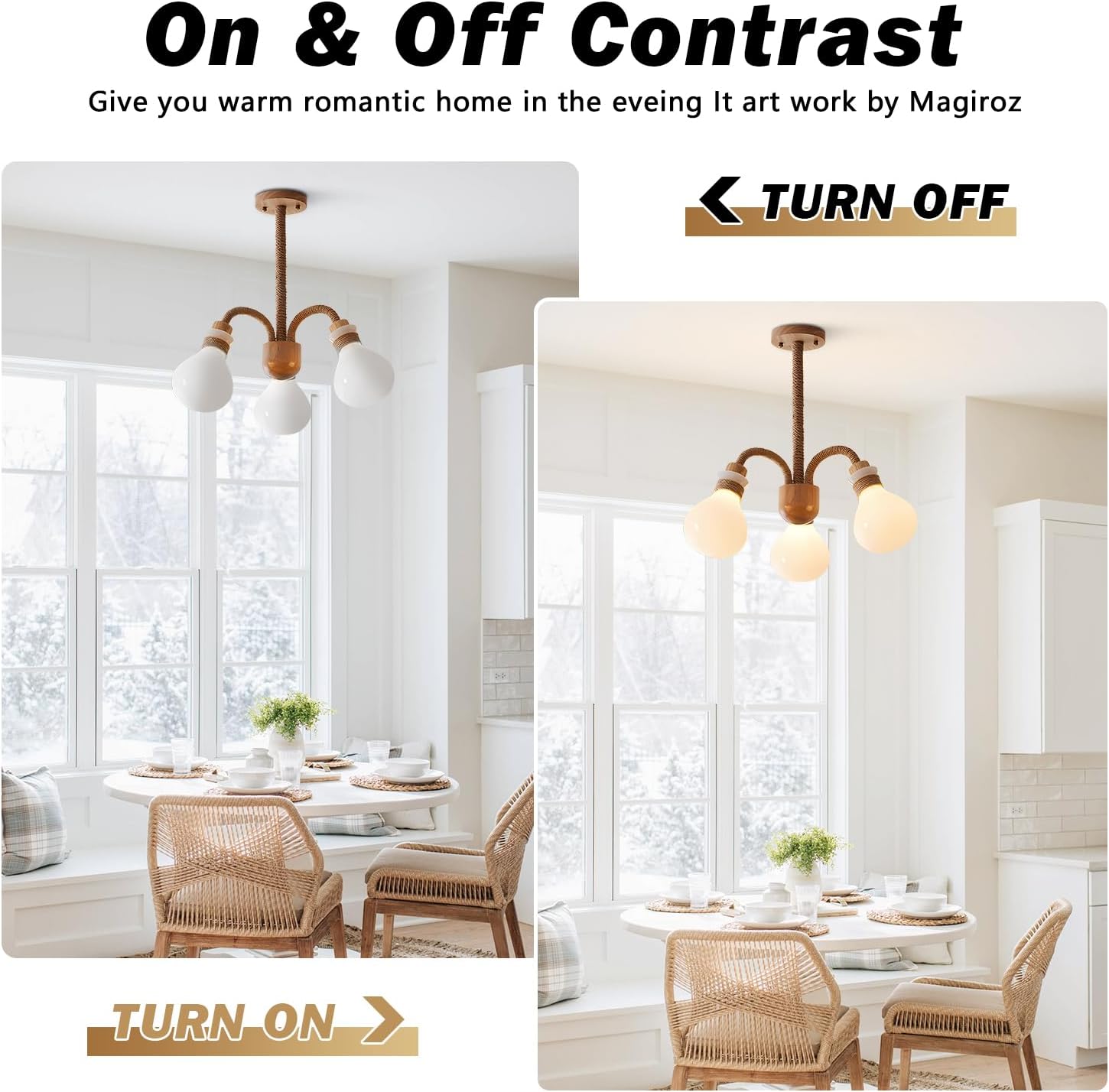 Modern 3 Light Sputnik Chandeliers Mid Century Milk Glass Sputnik Light Fixture White Globe Pendant Lights Kitchen Island Rustic Wood and Glass Chandelier for Dining Living Room MPL25-3