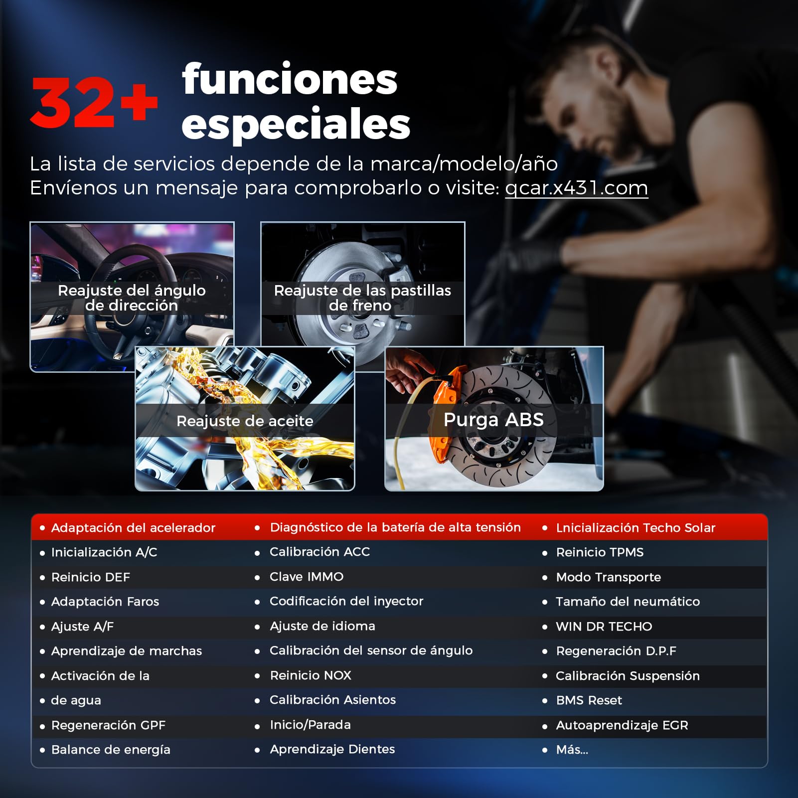 LAUNCH X431 CRP919X Lite Maleta de Diagnóstico Auto, Herramienta de Diagnóstico Bidireccional con Scanner y 32+ Servicios Calientes, Sistema Completo de Diagnóstico OBD2 en Francés, Reinicialización