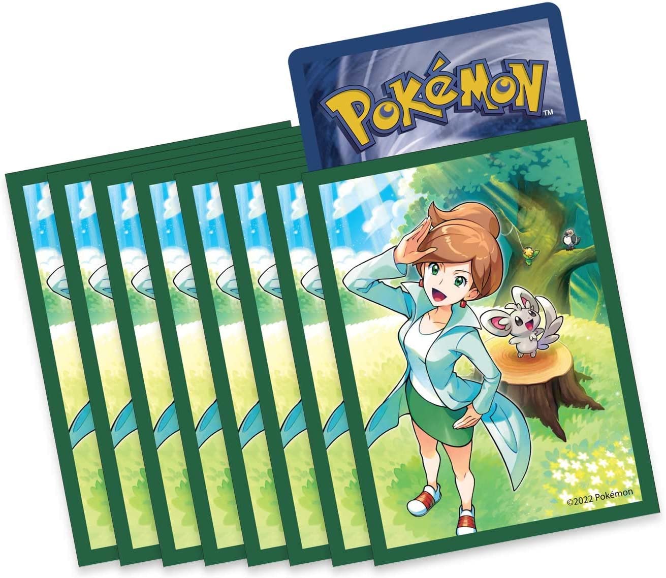 Pokemon Luxurious Professor Juniper Premium Tournament Collection Box Sleeves (Pack of 65) Card Protector Minccino & Juniper