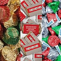 Vista 3 de 120 unidades de dulces navideños (2 libras - aproximadamente 120 piezas) - Miniaturas, besos y tazas de mantequilla de maní