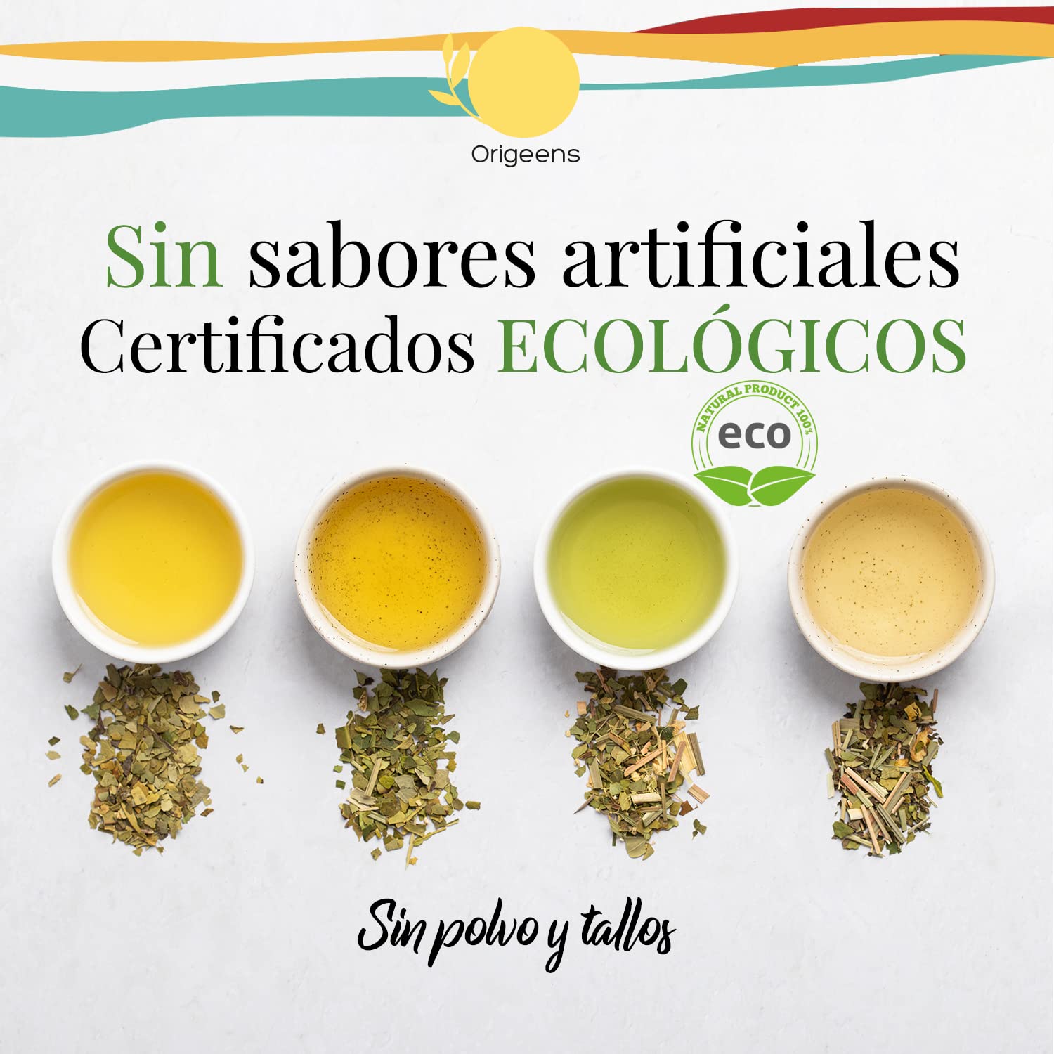 ORIGEENS CAJA MATE ECOLOGICO X 4 | Yerba Mate ecológico 4x80gr | Set mate, idea regalo