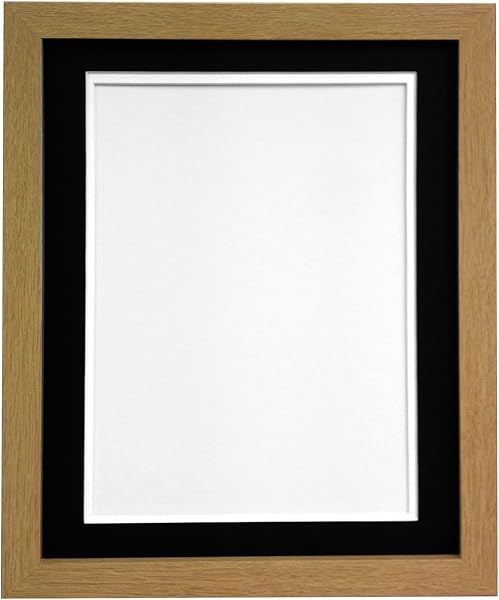 H7 Oak Picture Photo Frame With Ivory Double Mount A3 for Pic Size A4 - 3