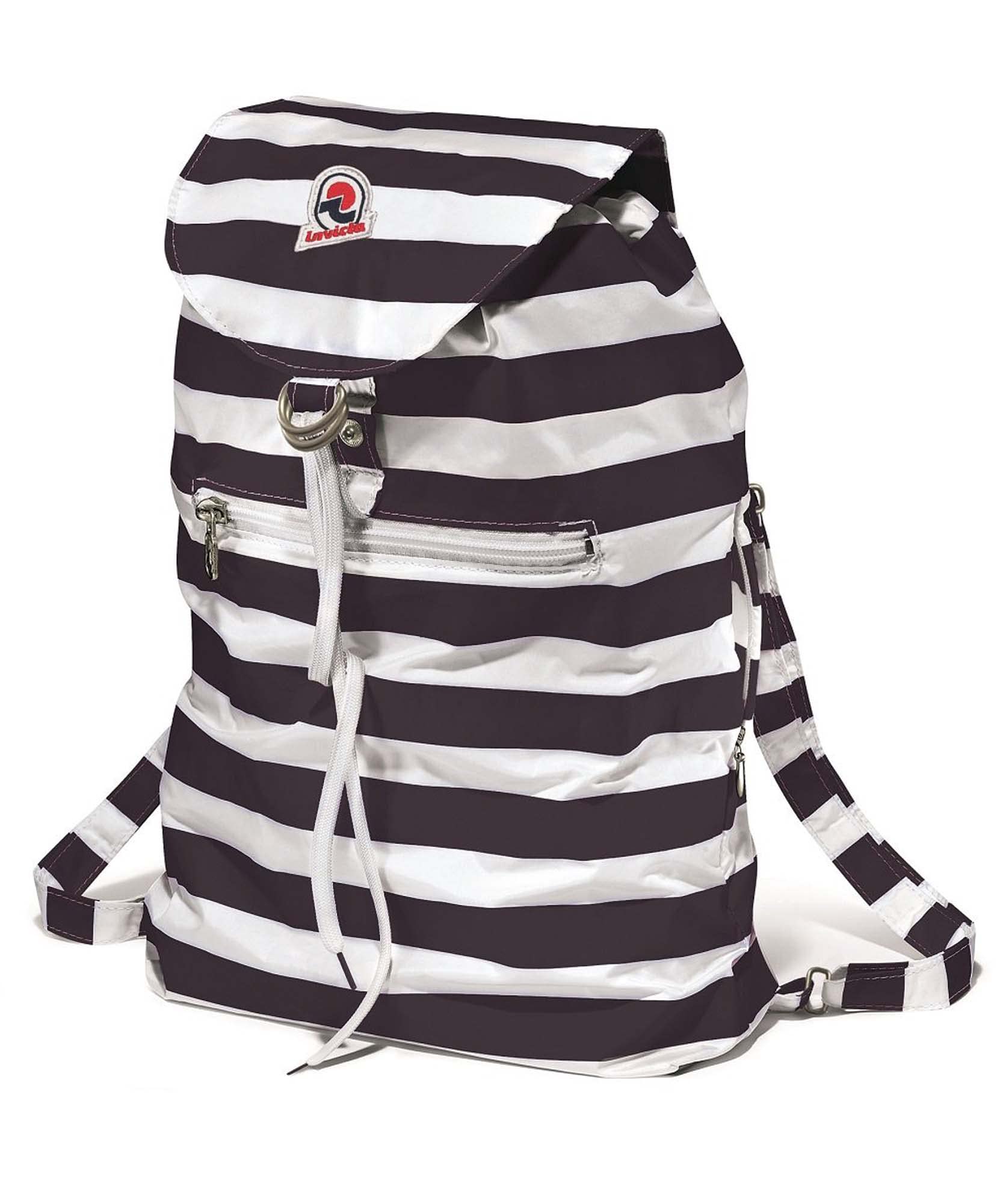 INVICTA Zaino - MINISAC NEXT - Richiudibile e Tascabile - Viaggio & Tempo Libero - Zainetto Uomo Donna a Righe - ICONA - PACKABLE
