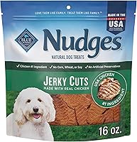 Vista 1 de Blue Buffalo Nudges Jerky Bites - Golosinas para perros, hechas en los Estados Unidos con ingredientes naturales, piezas de tamaño de bocado, pollo
