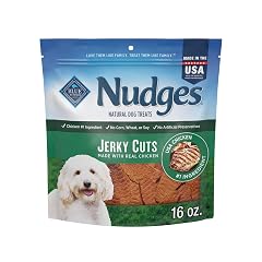 Blue Buffalo Nudges Jerky Bites Dog Treats Made in the USA with Natural Ingredients Bite-Sized Pieces Chicken 16-oz