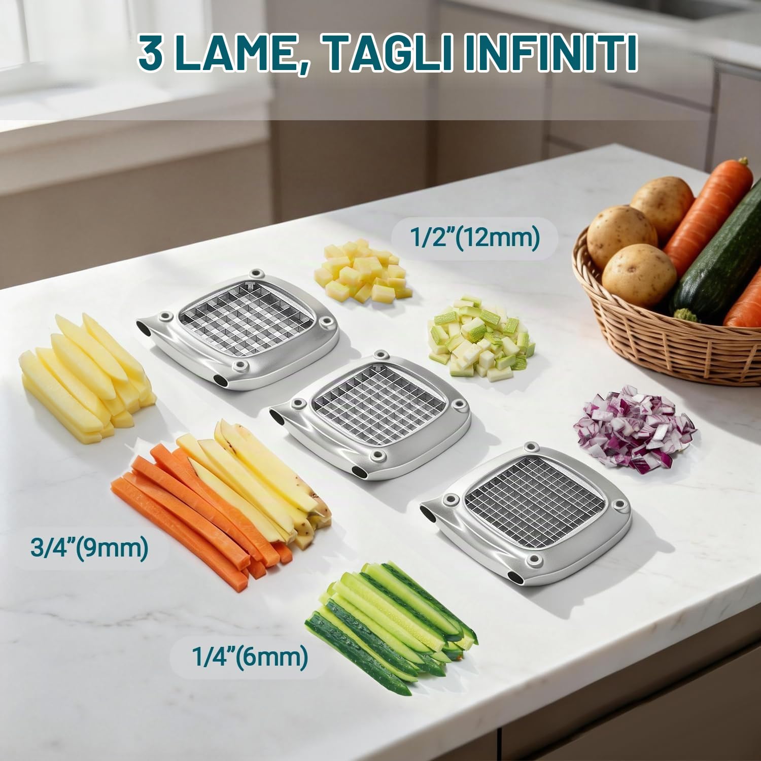 Taglia Patate Professionale, Sopito Taglia Patate a Bastoncino