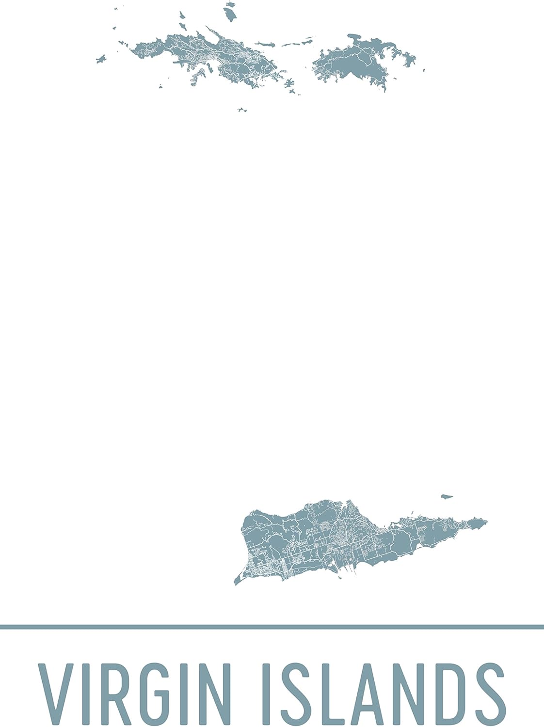 US Virgin Islands Print, US Virgin Islands Art, US Virgin