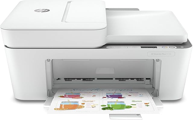HP DeskJet Plus 4120 All-in-One Printer with Wireless Printing, Instant Ink with 3 Months Trial, White