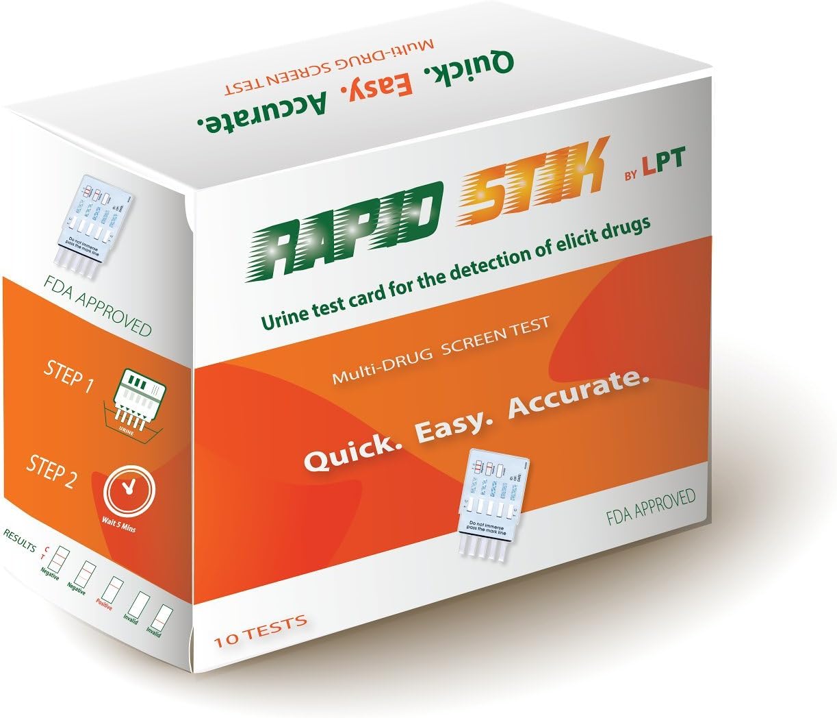 CLIA Waived 10 Panel Drug Testing Kit (1) by Drug Abuse Control