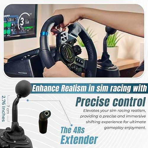 Vista 22 de Gear Shifter Knob Adapter Mod for Logitech G29 G920 G923 G27 G25, Stick Lever Shift Extension, Sim Racing Gaming Accessories [4.5cm (1.77")]