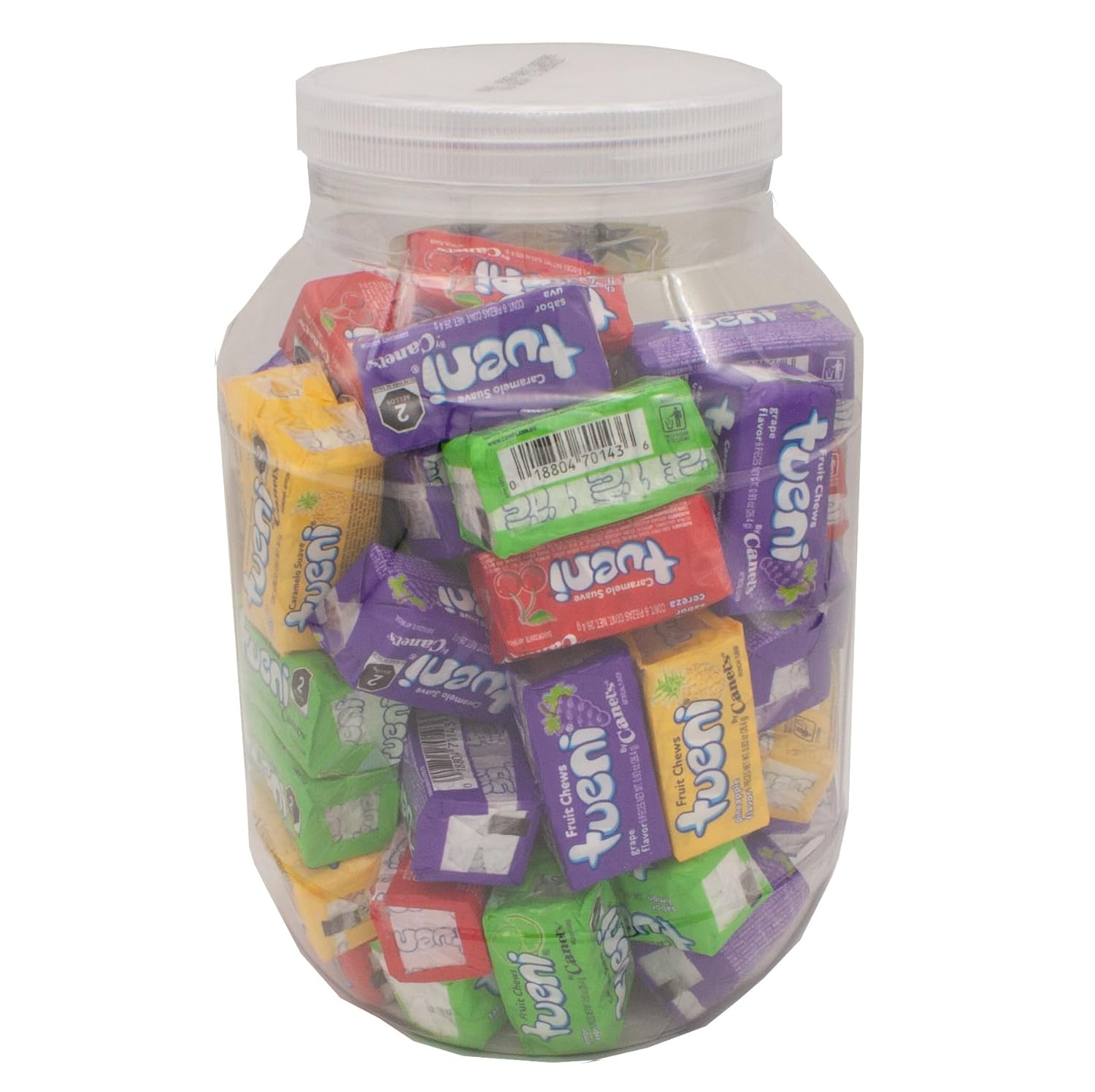 Canel’s Tueni Fruit Chews | Chery, Pineapple, Grape, Lemon Flavors | 3 Lbs Bulk Candy | Individually Wrapped Chew Candy | Perfect for Movie Theaters, Halloween, Easter and More | Sumthin’ Sweet